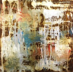 Lack und Eisenpigmente auf Nessel III